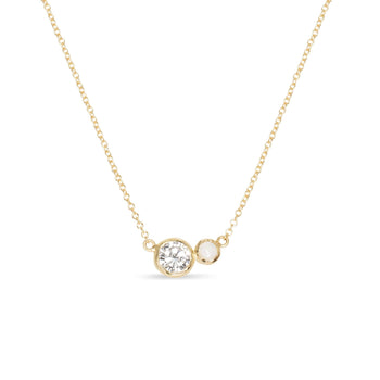 18K Heirloom Diamond Mother Daughter Custom Necklace Set