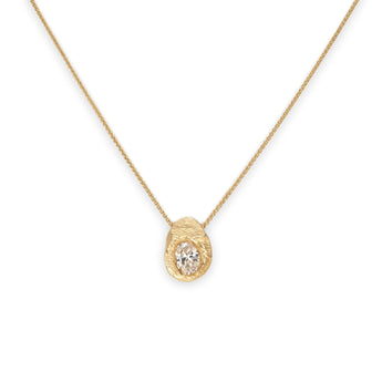 18K Oval Diamond Slider Necklace - 0.45CT Necklace Page Sargisson