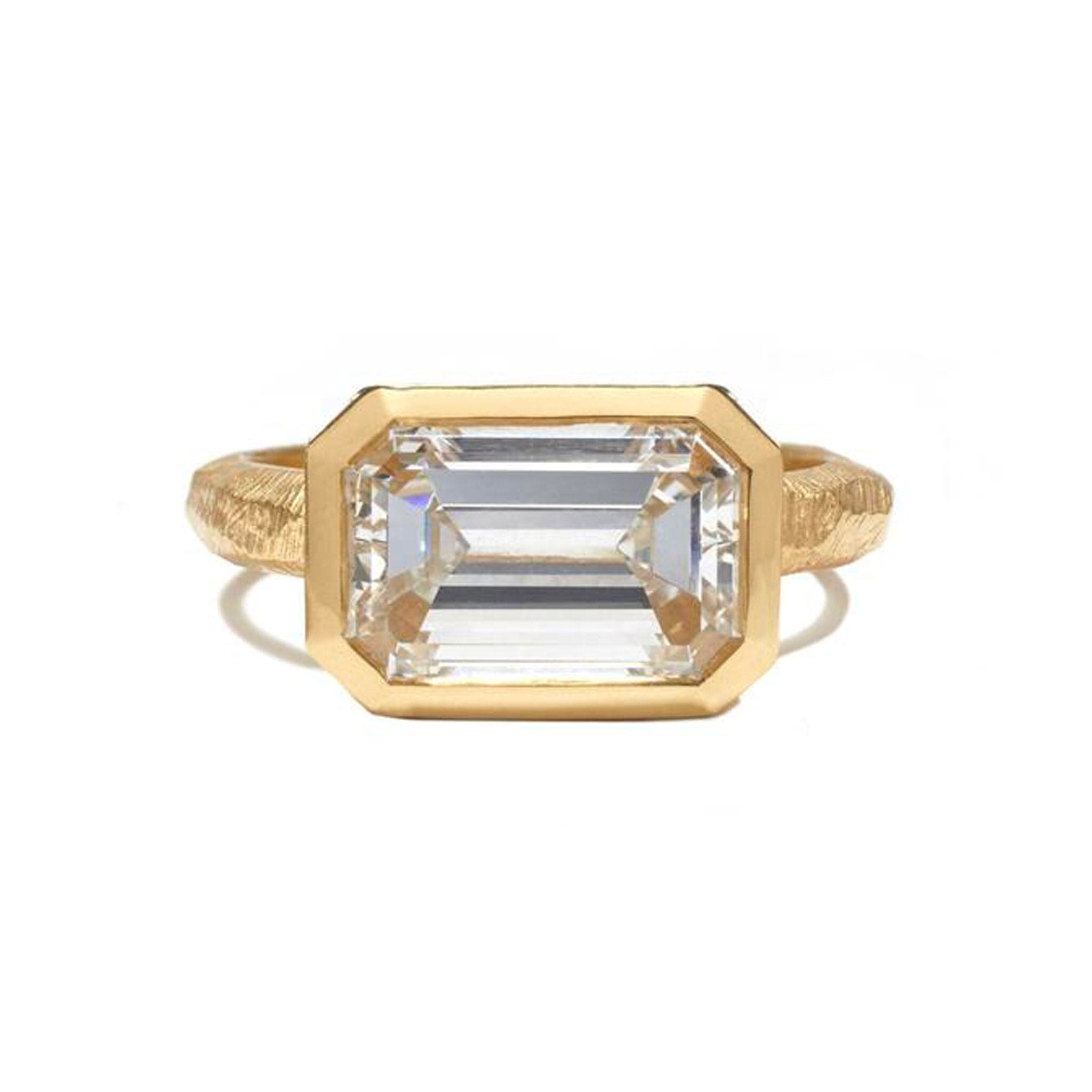 18K Emerald Cut Cut Atlantic Setting Page Sargisson