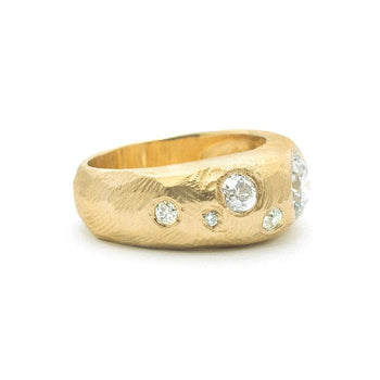 18k Heirloom Diamond Custom Scatter Band