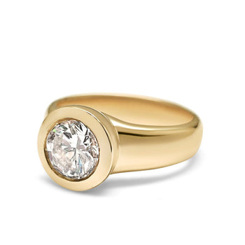 18k Heirloom Diamond Custom Sculptural Ring