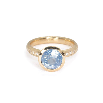 Atlantic Ring with 3.08ct Light Blue Sapphire Engagement Ring Page Sargisson
