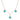 10K Semi-Precious Three Stone Drop Necklace in Turquoise Necklace Page Sargisson 