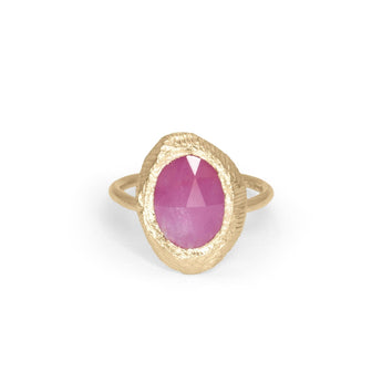 18K Freeform Solitaire Ring in Ruby Rings Page Sargisson