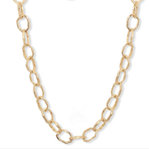 18K Hand Carved Small Link Necklace Necklace Page Sargisson