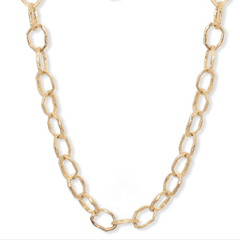 18K Hand Carved Small Link Necklace Necklace Page Sargisson