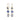 18K Triple Drop Earring in Blue Sapphire Earrings Page Sargisson
