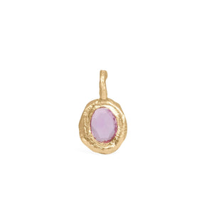 18K Freeform Pink Sapphire Charm Pendant Necklace Page Sargisson