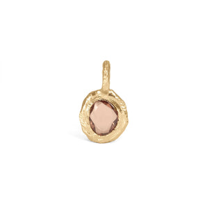 18K Freeform Burgundy Sapphire Charm Pendant Necklace Page Sargisson