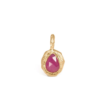 18K Freeform Ruby Sapphire Charm Pendant Necklace Page Sargisson