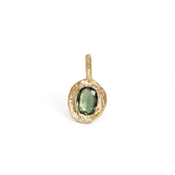 18K Freeform Green Sapphire Charm Pendant Necklace Page Sargisson