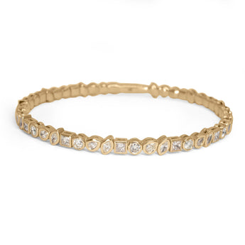 14K Mixed Diamond Bracelet Flexible Bracelet Osiyan Grace Jewelry