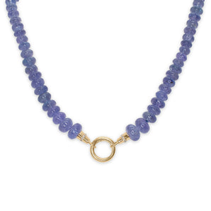 18K Beaded Strand with Diamond Caps in Tanzanite Page Sargisson