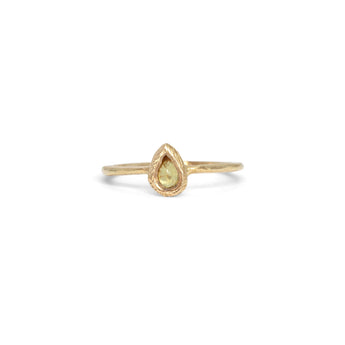18K Teardrop Ring in Yellow Sapphire Rings Page Sargisson