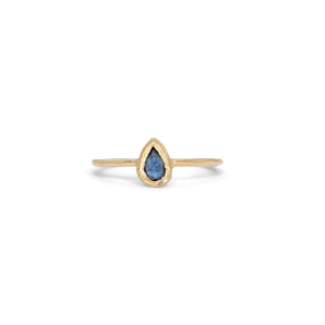 18K Teardrop Ring in Blue Sapphire Rings Page Sargisson 