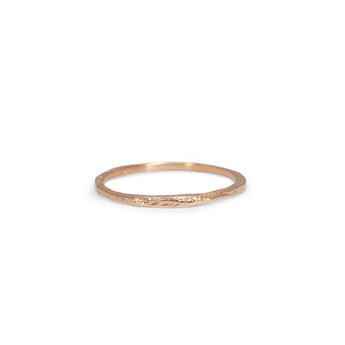 18K Rose Gold Carved Skinny Band Rings Page Sargisson