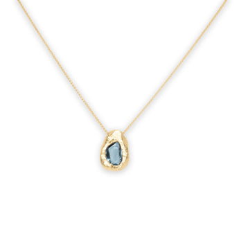 18K Freeform Slider Necklace in Blue Sapphire Necklace Page Sargisson