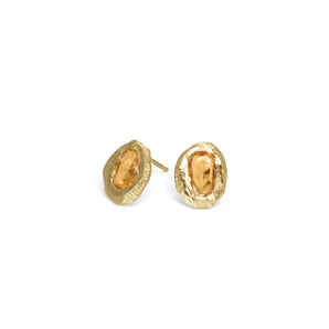 18K Freeform Stud Earring in Yellow Sapphire Earrings Page Sargisson