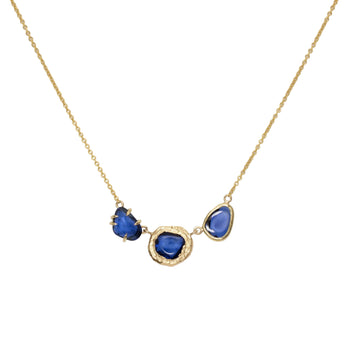 18K Triple Sapphire Necklace in Dark Blue Sapphire necklace Page Sargisson