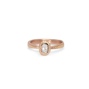 18K Light Brown Rose Cut Diamond Engagement Ring Engagement Ring Page Sargisson 