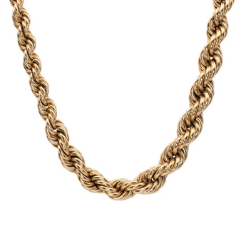 VINTAGE - 14K Graduated Rope Chain Hidden Apex