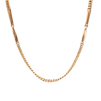VINTAGE 14K necklace curb chain Hidden Page Sargisson