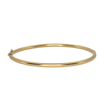 VINTAGE - 14K Oval Hinge Cuff Bangle Hidden Apex