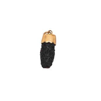 VINTAGE - 14K Lava Rock Drop Charm Hidden Apex