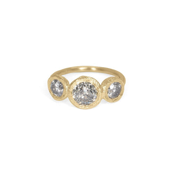 The Smith Triple with Salt & Pepper Diamonds - 2.62tcw Engagement Ring Page Sargisson