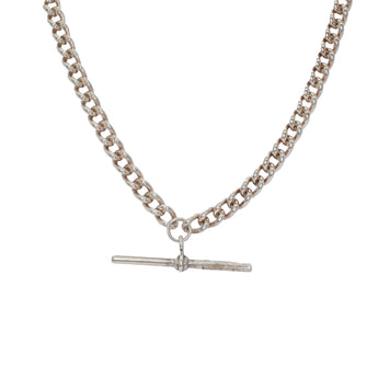 VINTAGE Sterling Silver Curb Link Chain - 18" Hidden Page Sargisson