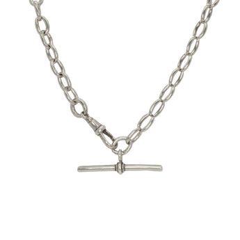 VINTAGE Sterling Silver Oval Link Chain - 19" Hidden Page Sargisson