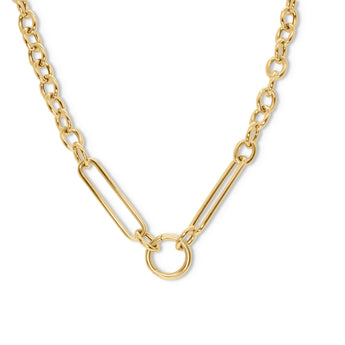 18K Charm holder Chain Large Necklace Flower
