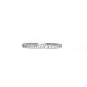 Platinum Diamond Pavé Eternity Band - 2mm Wedding Band Page Sargisson