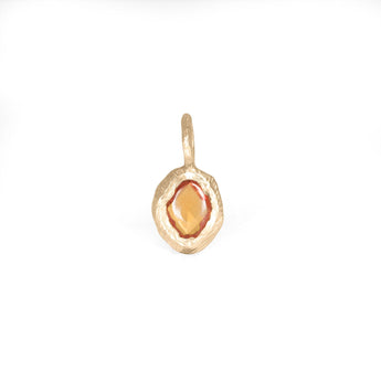 18K Freeform Orange Sapphire Charm Pendant Necklace Page Sargisson