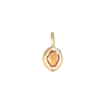 18K Freeform Orange Sapphire Charm Pendant Necklace Page Sargisson