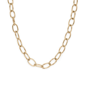 18K Gold Montague Oval Link Chain Necklace Page Sargisson