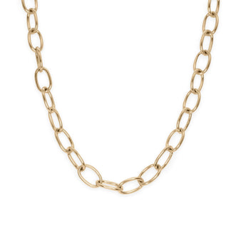 18K Gold Montague Oval Link Chain Necklace Page Sargisson