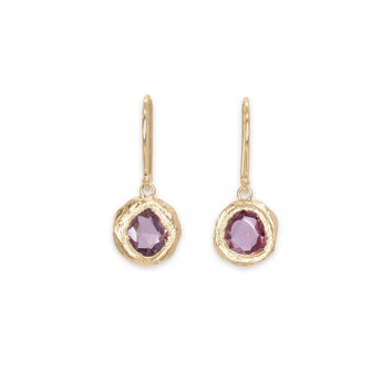Page Drop Earring in Deep Pink Sapphire Earrings Page Sargisson