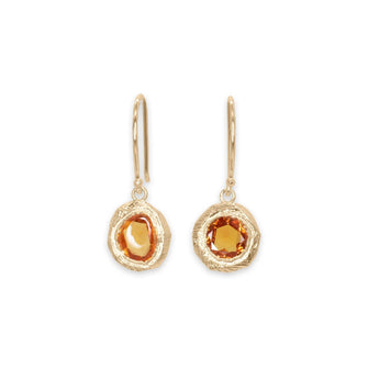 Page Drop Earring in Orange Sapphire Earrings Page Sargisson