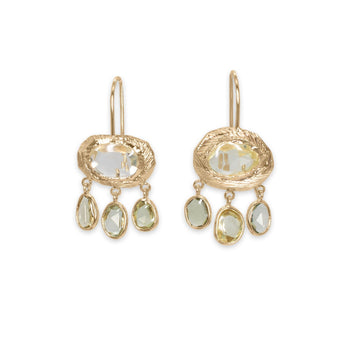 Variations Chandelier Earrings in Pale Green Sapphire Earrings Page Sargisson