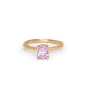 18K Pacific Engagement Ring with Pink Cushion Cut Sapphire Hidden Page Sargisson 