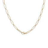 18K Organic Paperclip Link Chain Necklaces Rava 