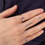 18K Signet Ring in Pink Sapphire Rings Page Sargisson 