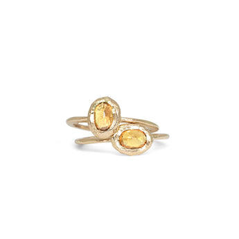 18K Gold Oval Stone Ring in Yellow Sapphire Ring Page Sargisson