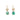 18K Geometric Diamond and Emerald Drop Earrings Earrings Page Sargisson