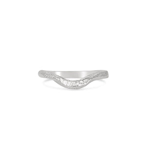 Platinum Carved Contour Band - Curved Wedding Band Page Sargisson