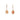 18K Freeform Drop Earring in Orange Sapphire Earrings Page Sargisson