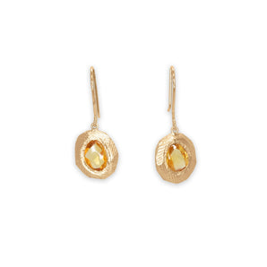 18K Freeform Drop Earring in Yellow Sapphire Earrings Page Sargisson