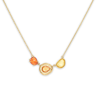 18K Triple Sapphire Necklace in Warm Rainbow necklaces Page Sargisson