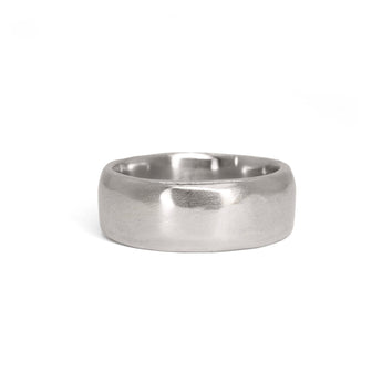 Platinum Smooth Cigar Band - Wide wedding bands Page Sargisson